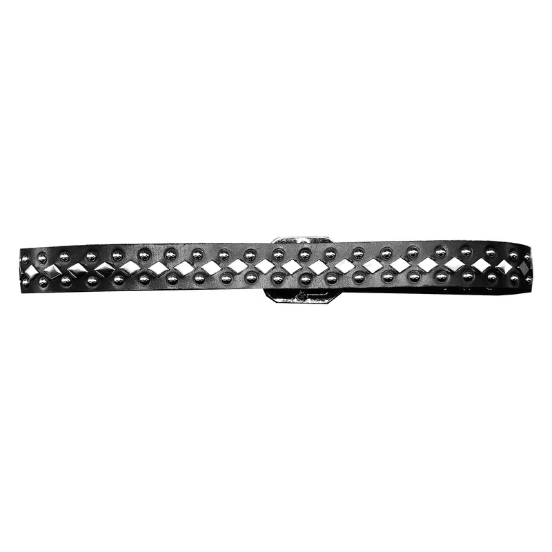 DIAMOND DOG BLACK LEATHER BELT