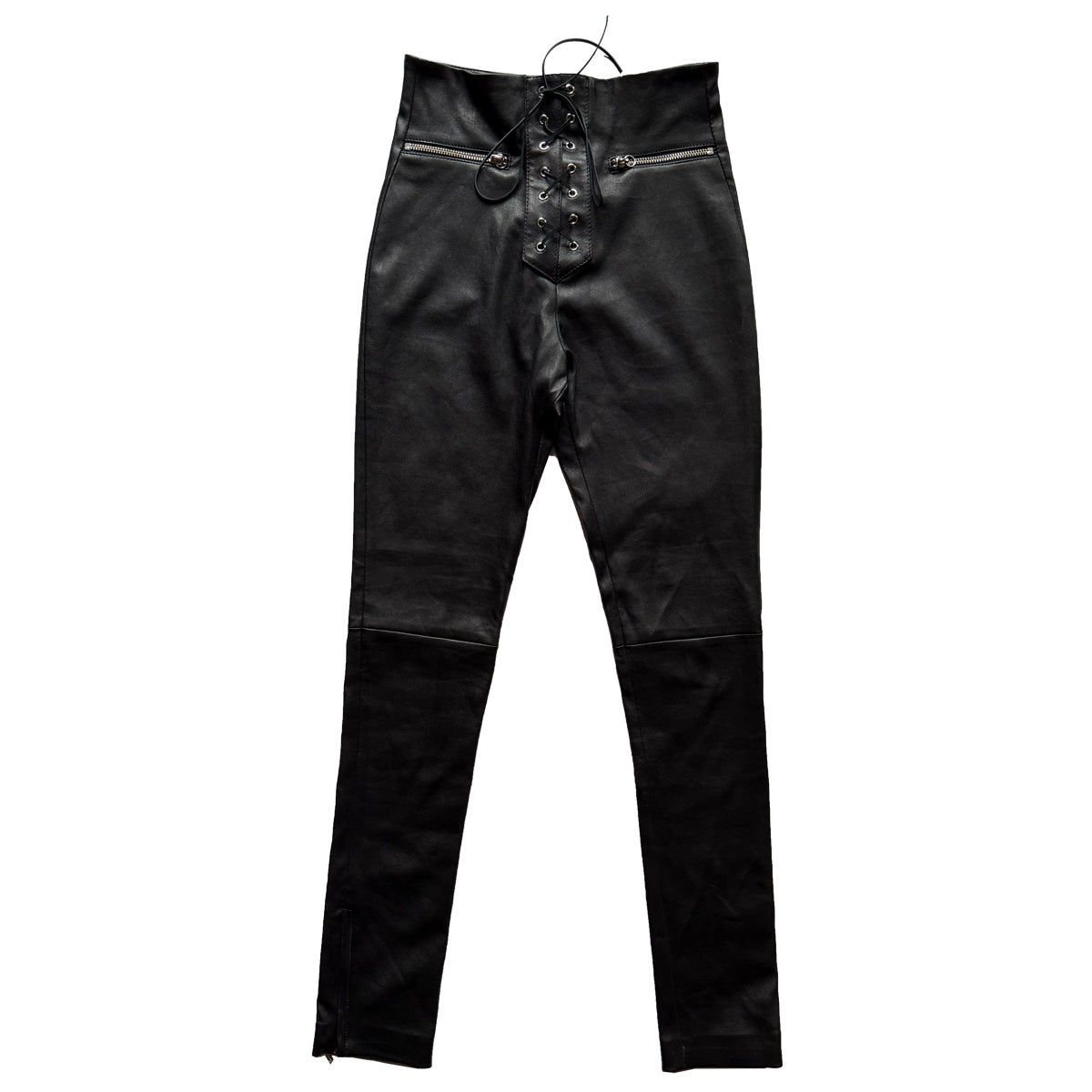 HIGH & TIGHT LEATHER PANTS (BLACK)