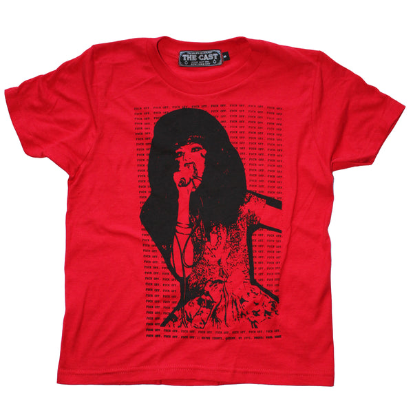 JAYNE COUNTY (Women's Baby Tee - RED)