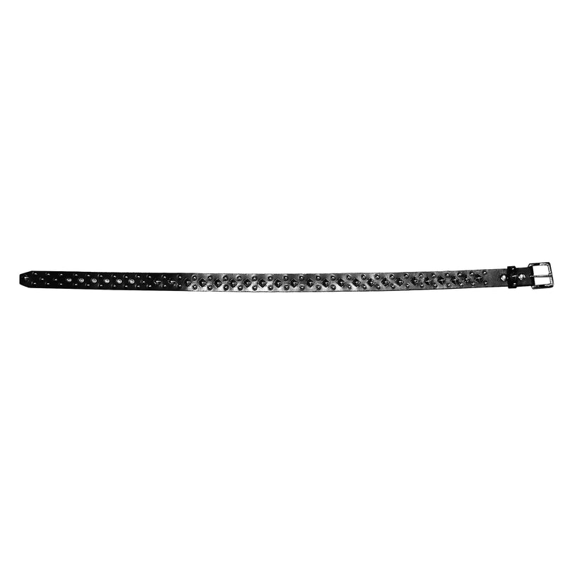 KING ROCKER PYRAMID STUD BLACK LEATHER BELT