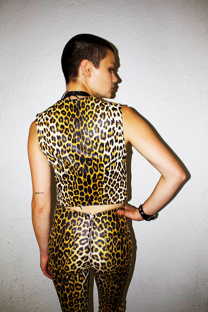 MARAUDER LEATHER VEST (LEOPARD)