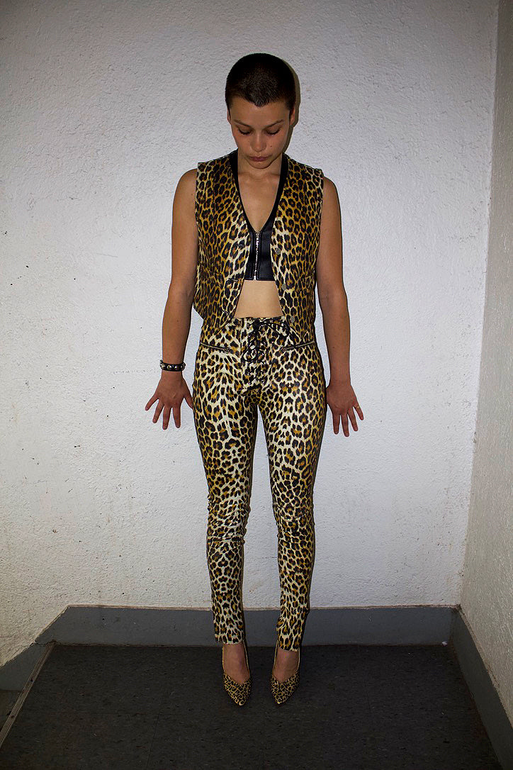 HIGH & TIGHT LEATHER PANTS (LEOPARD)