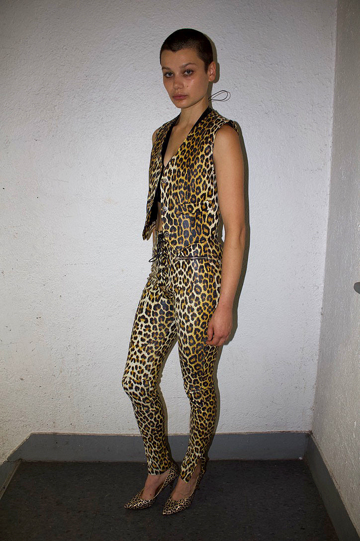 HIGH & TIGHT LEATHER PANTS (LEOPARD)