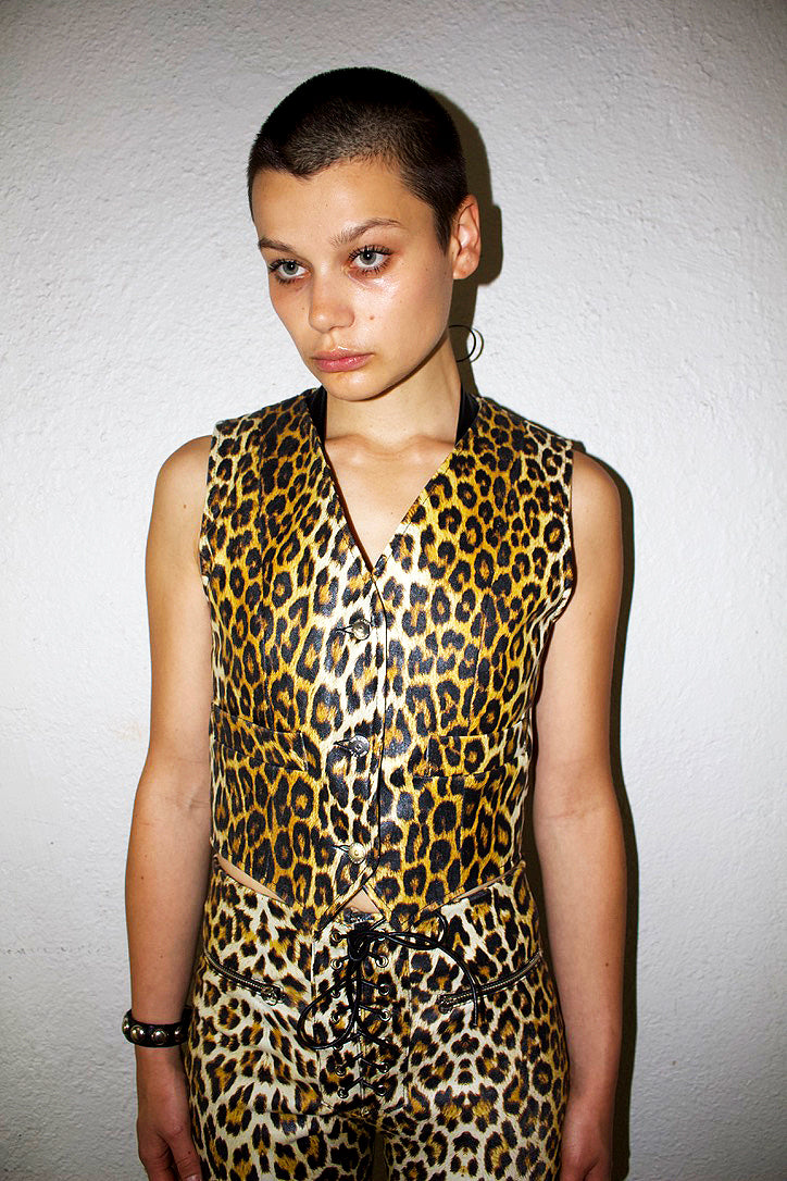MARAUDER LEATHER VEST (LEOPARD)
