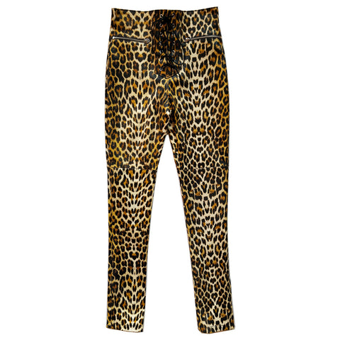 HIGH & TIGHT LEATHER PANTS (LEOPARD)