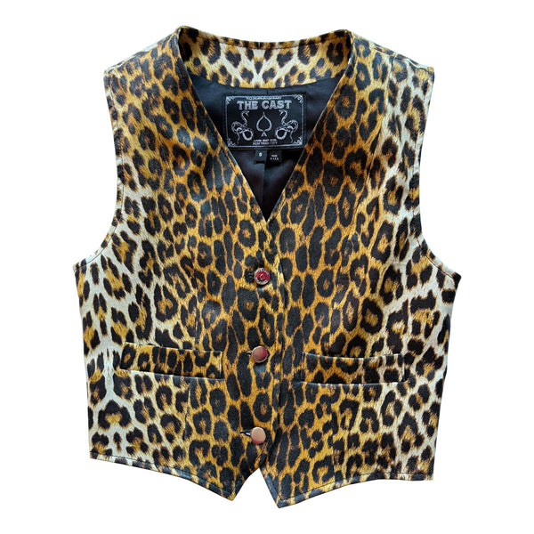 MARAUDER LEATHER VEST (LEOPARD)