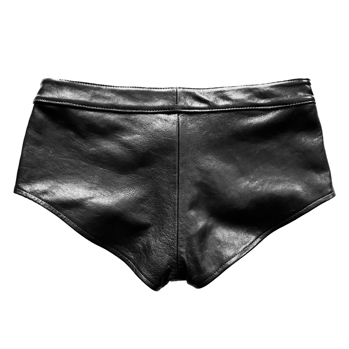 LOW RISE LEATHER SHORTS IN LAMBSKIN