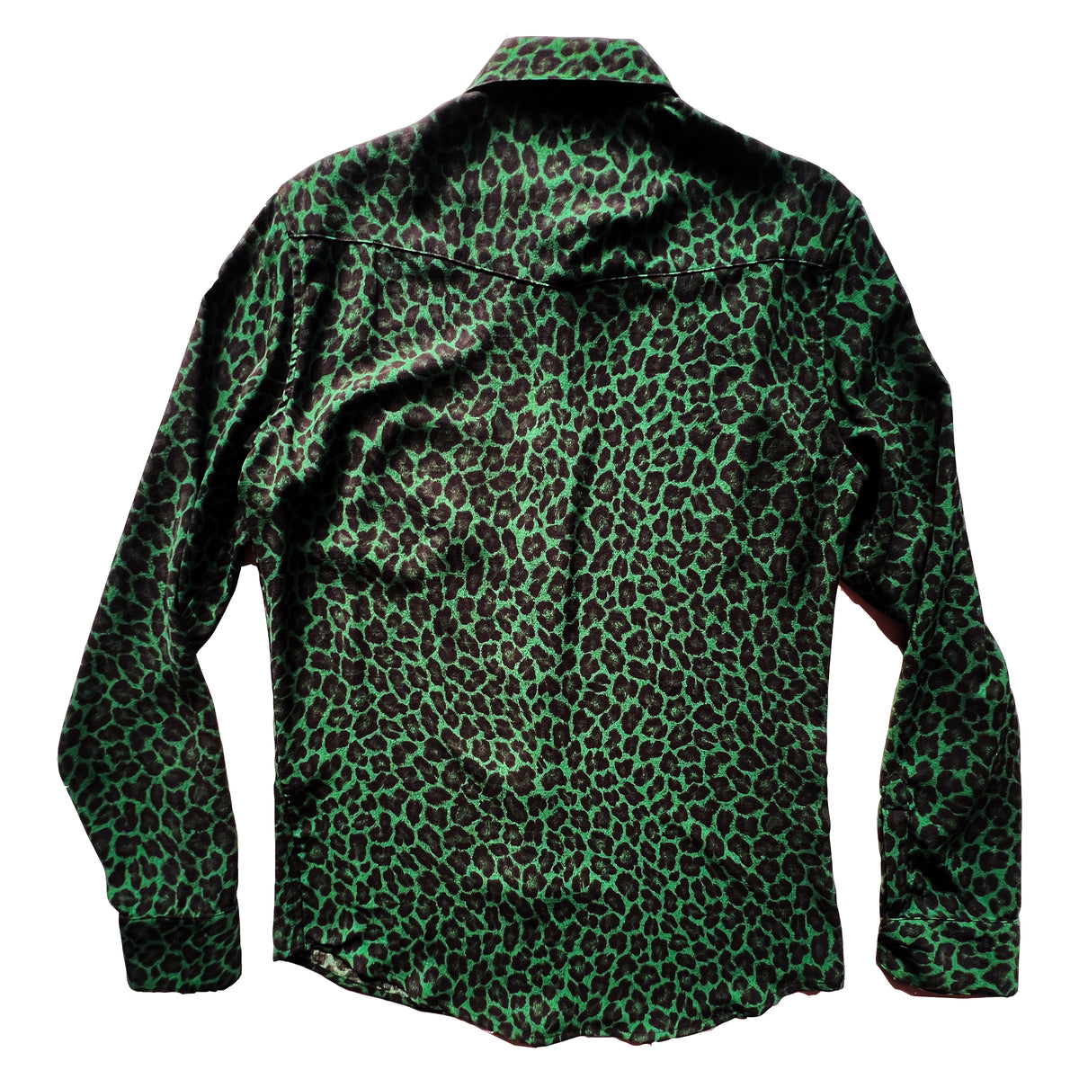MAKE YOU MINE Green & Black Leopard Print Shirt
