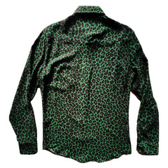MAKE YOU MINE Green & Black Leopard Print Shirt
