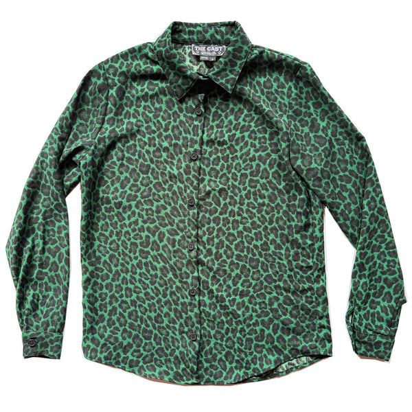 MAKE YOU MINE (WOMENS GREEN LEOPARD BLOUSE)