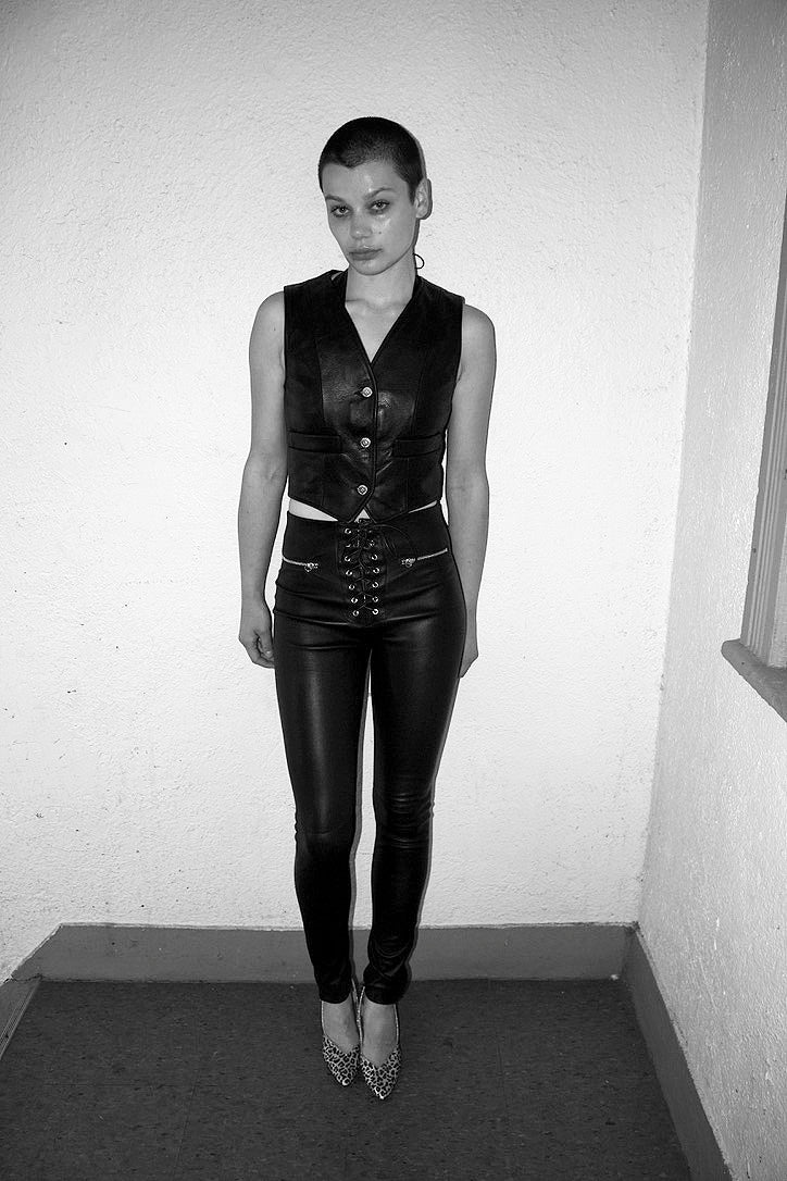 HIGH & TIGHT LEATHER PANTS (BLACK)