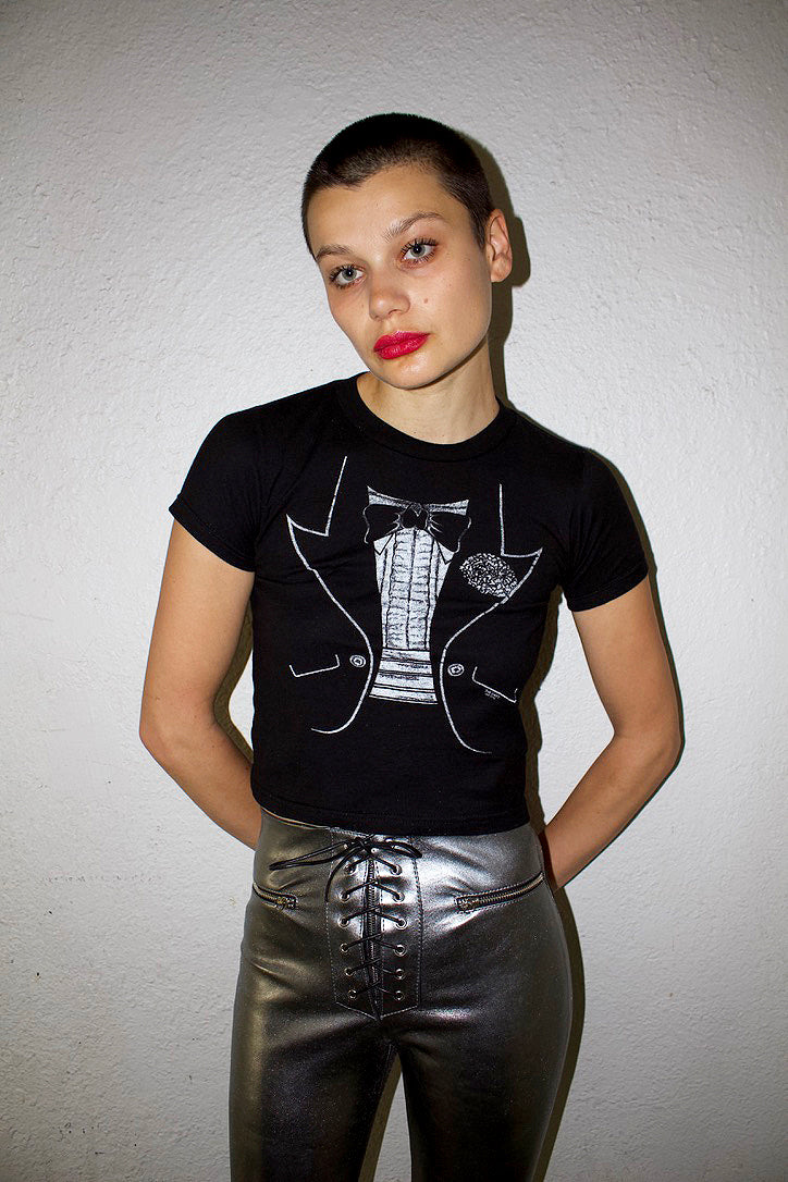 HIGH & TIGHT LEATHER PANTS (METALLIC SILVER)