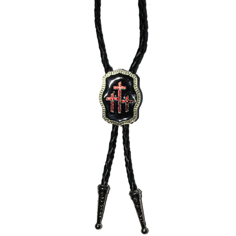 TRIPLE RED CROSS BOLO TIE