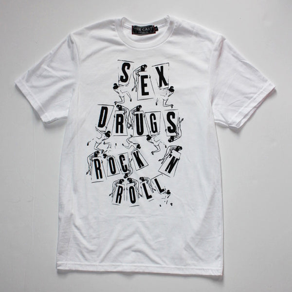 SEX DRUGS ROCK N ROLL T-SHIRT (WHITE)