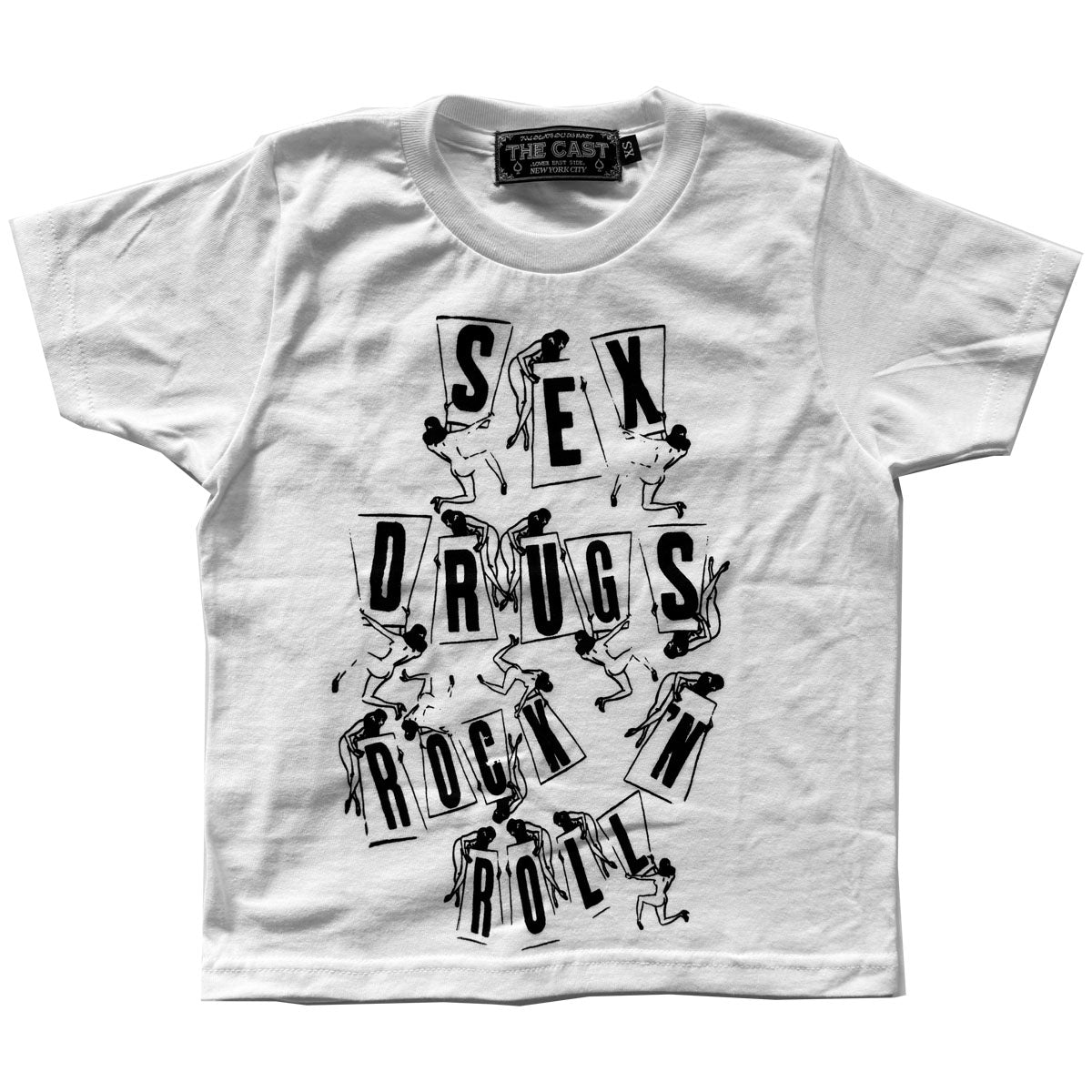 SEX DRUGS AND ROCK N ROLL TSHIRT (Womens Baby Tee)