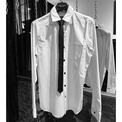 SKINNY BLACK LEATHER TIE