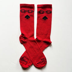 SPADE & CHAIN SOCKS (RED)
