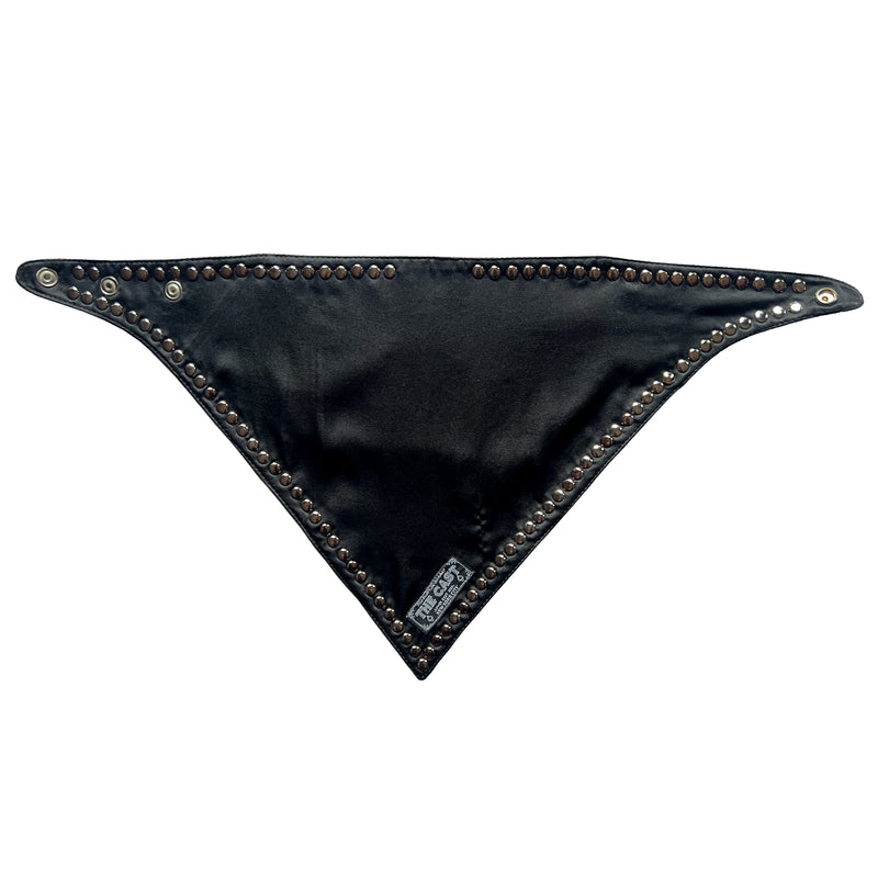 COUNTDOWN LOVE STUDDED BLACK LEATHER BANDANA