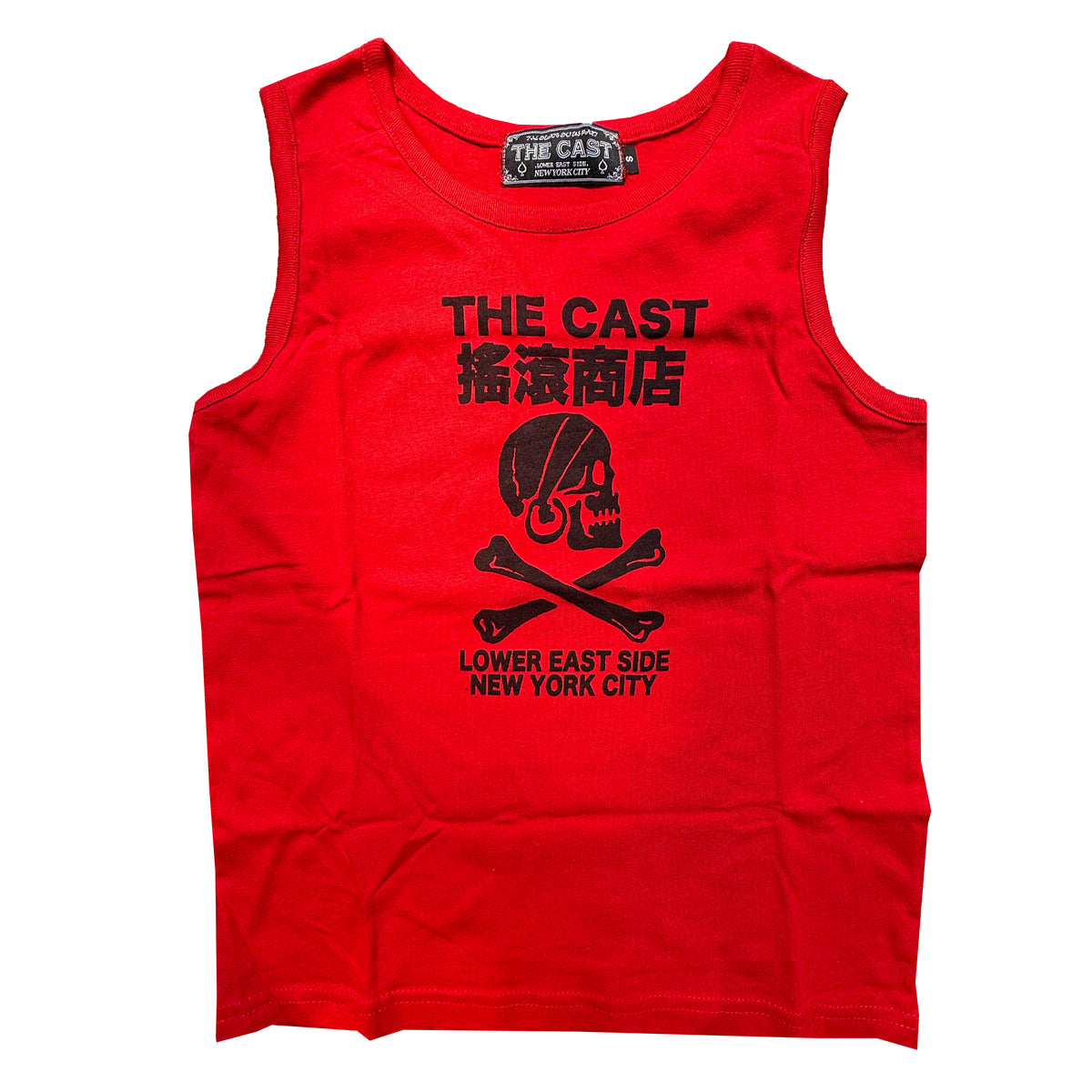 THE CAST NYC SKULL & CROSSBONES (Women's Baby Tank - RED)