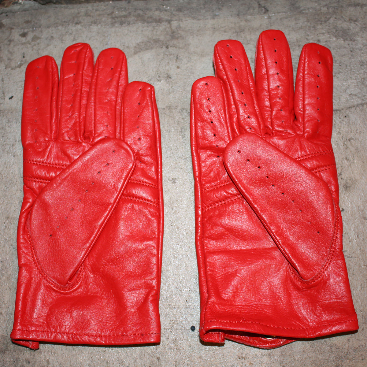 THE OUTSIDER Red Leather Gloves (MENS)