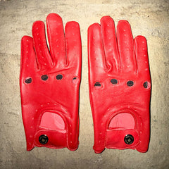 THE OUTSIDER Red Leather Gloves (WOMENS)
