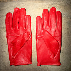 THE OUTSIDER Red Leather Gloves (WOMENS)