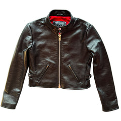 CROPPED AMSTERDAM CAFE LEATHER JACKET (LIGHTWEIGHT COWHIDE)