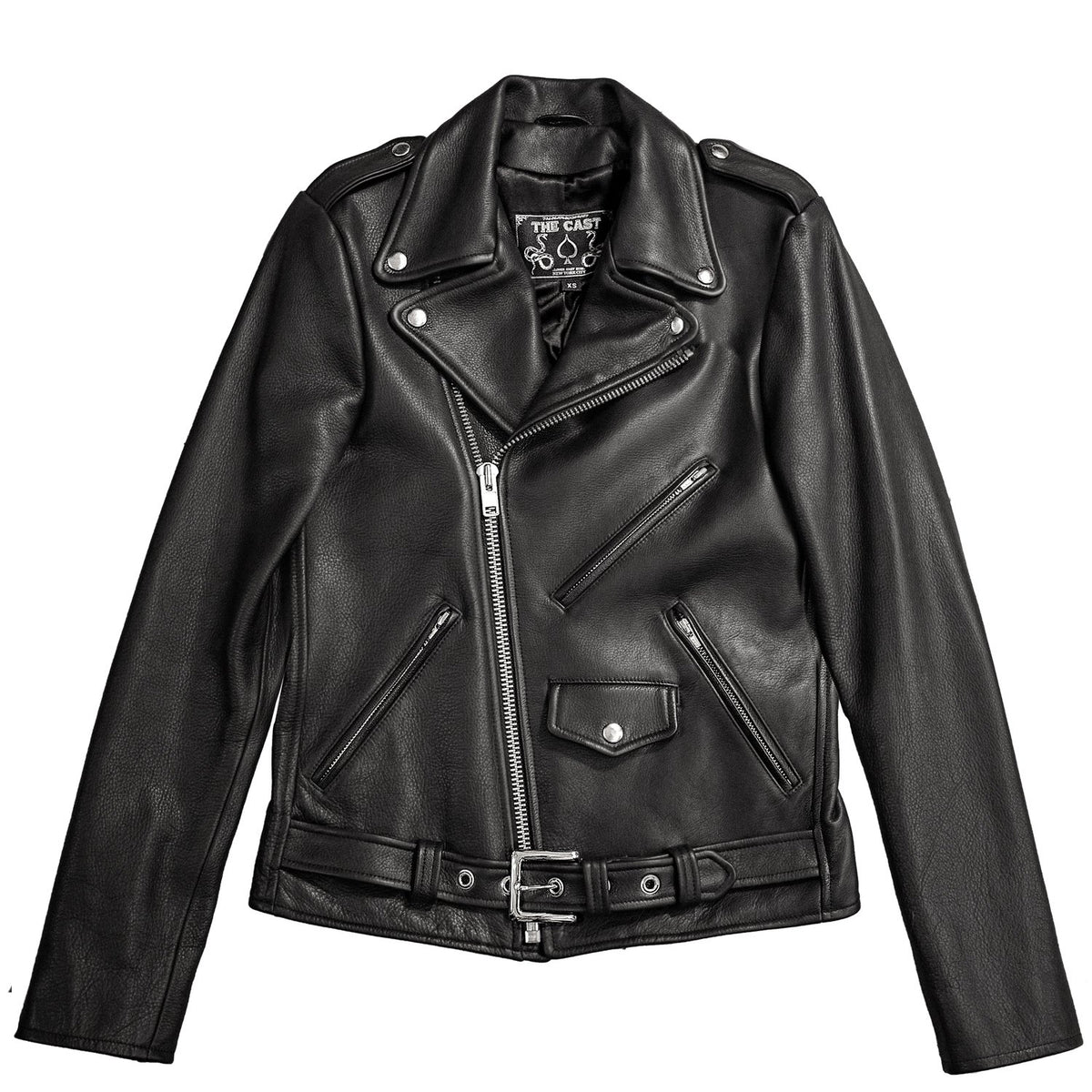 BOWERY - BLACK LEATHER BIKER JACKET (MENS) *BEST SELLER – THE CAST BOWERY - BLACK LEATHER BIKER JACKET (MENS) *BEST SELLER – THE CAST