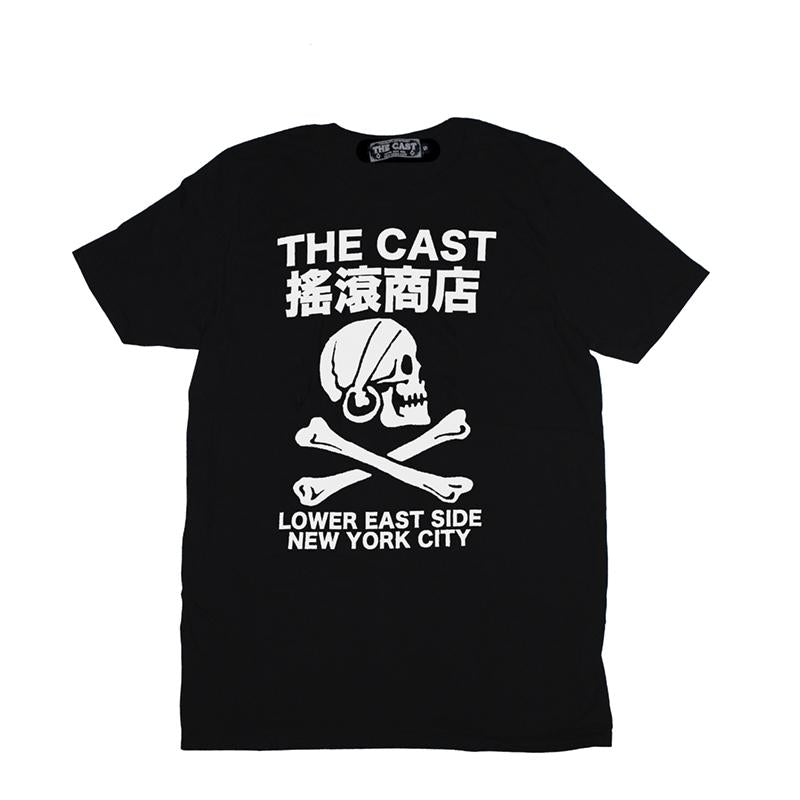 THE CAST NYC SKULL & CROSSBONES T-SHIRT - BLACK