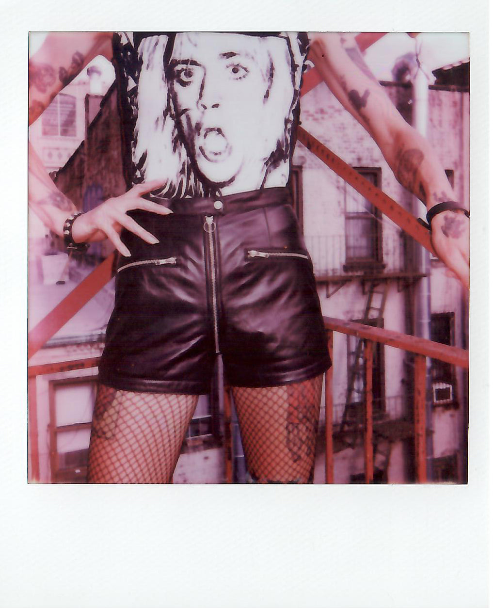 BLACK LEATHER HOT SHORTS