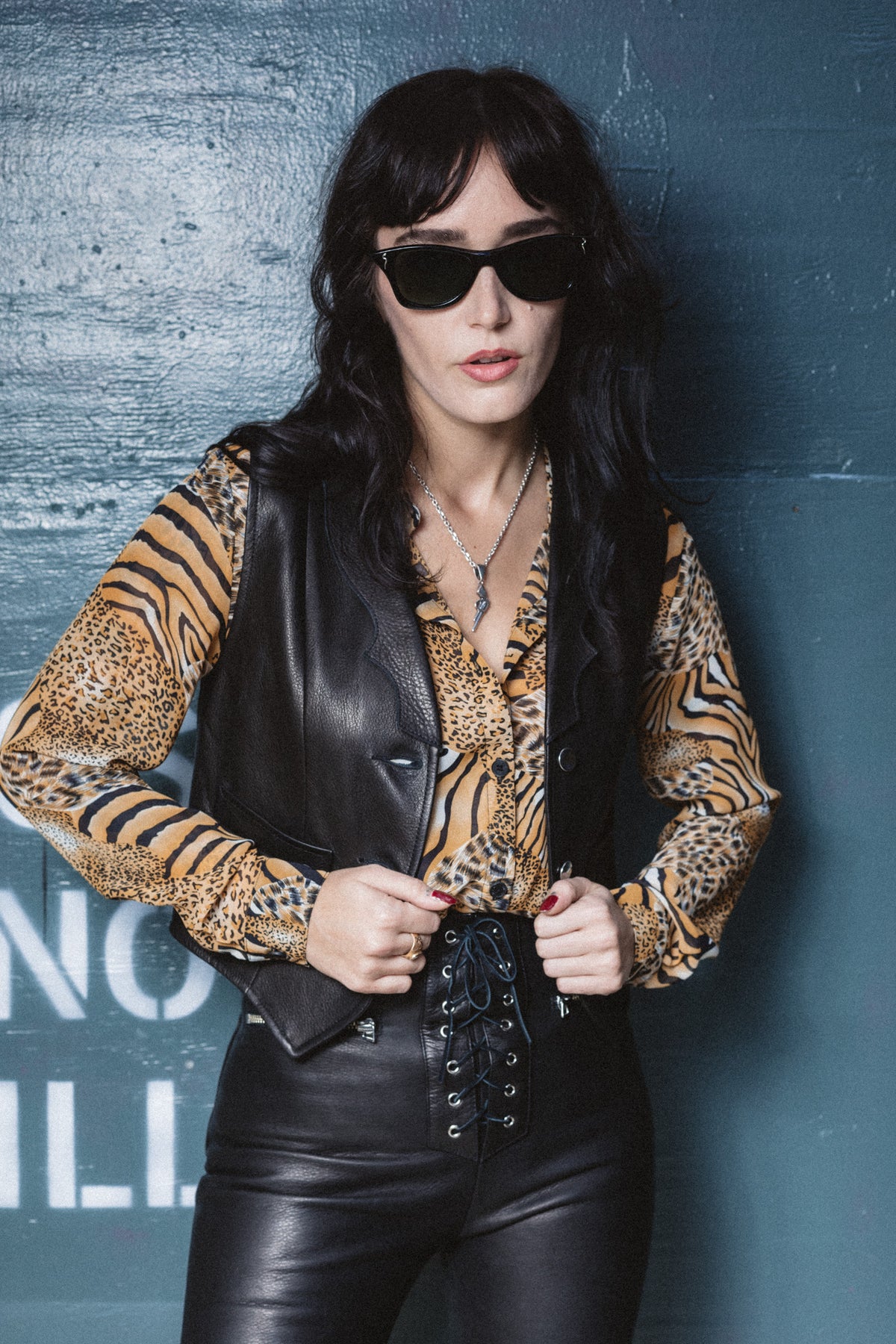 REBEL REBEL BLACK LEATHER VEST