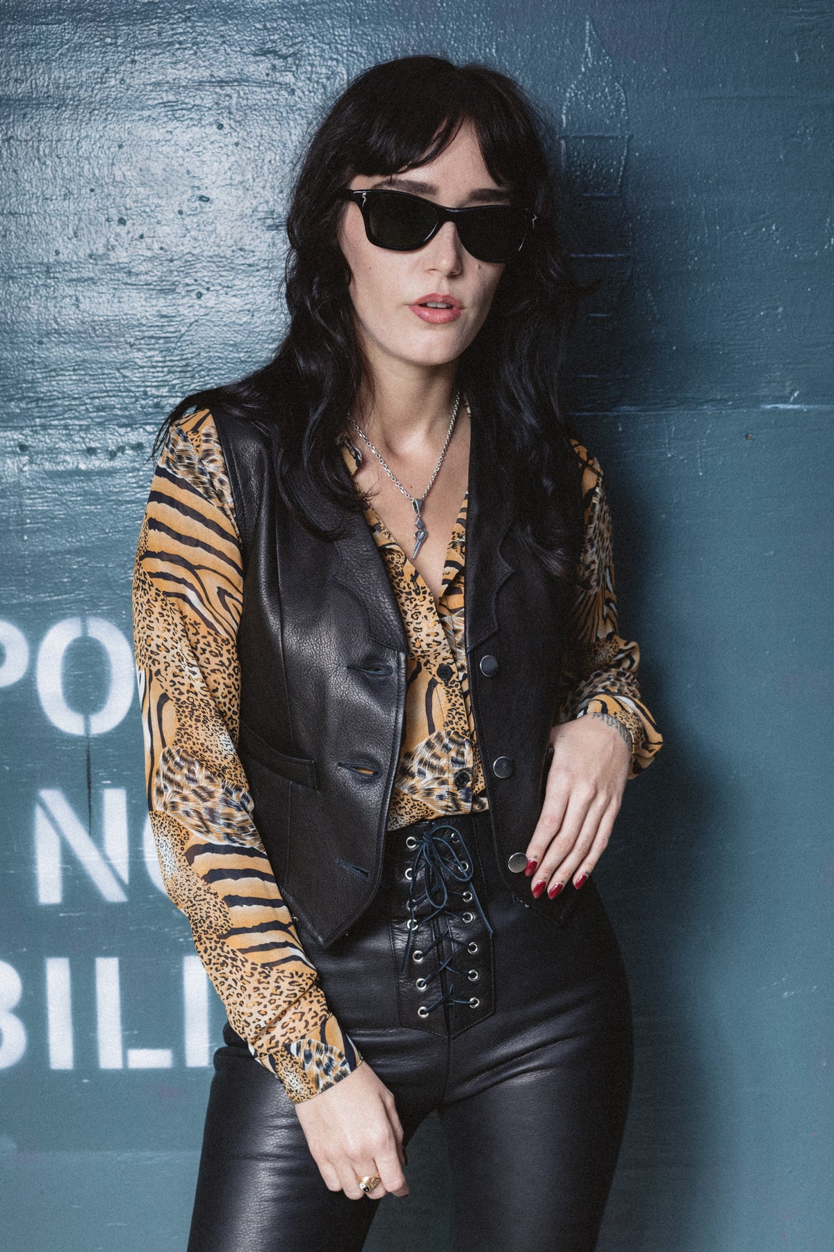 REBEL REBEL BLACK LEATHER VEST