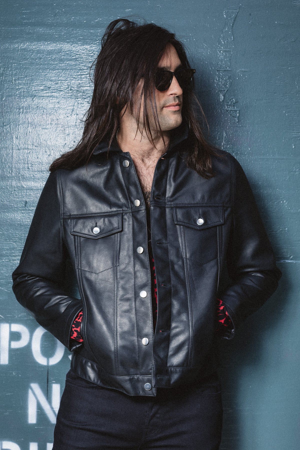 SIXTY EIGHT LEATHER TRUCKER JACKET