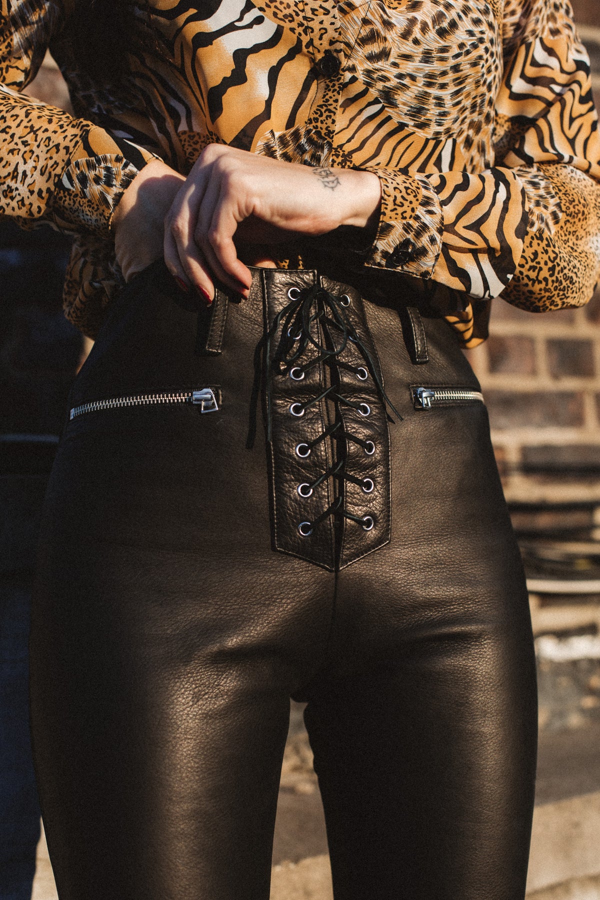 HIGH & TIGHT BLACK LEATHER PANTS