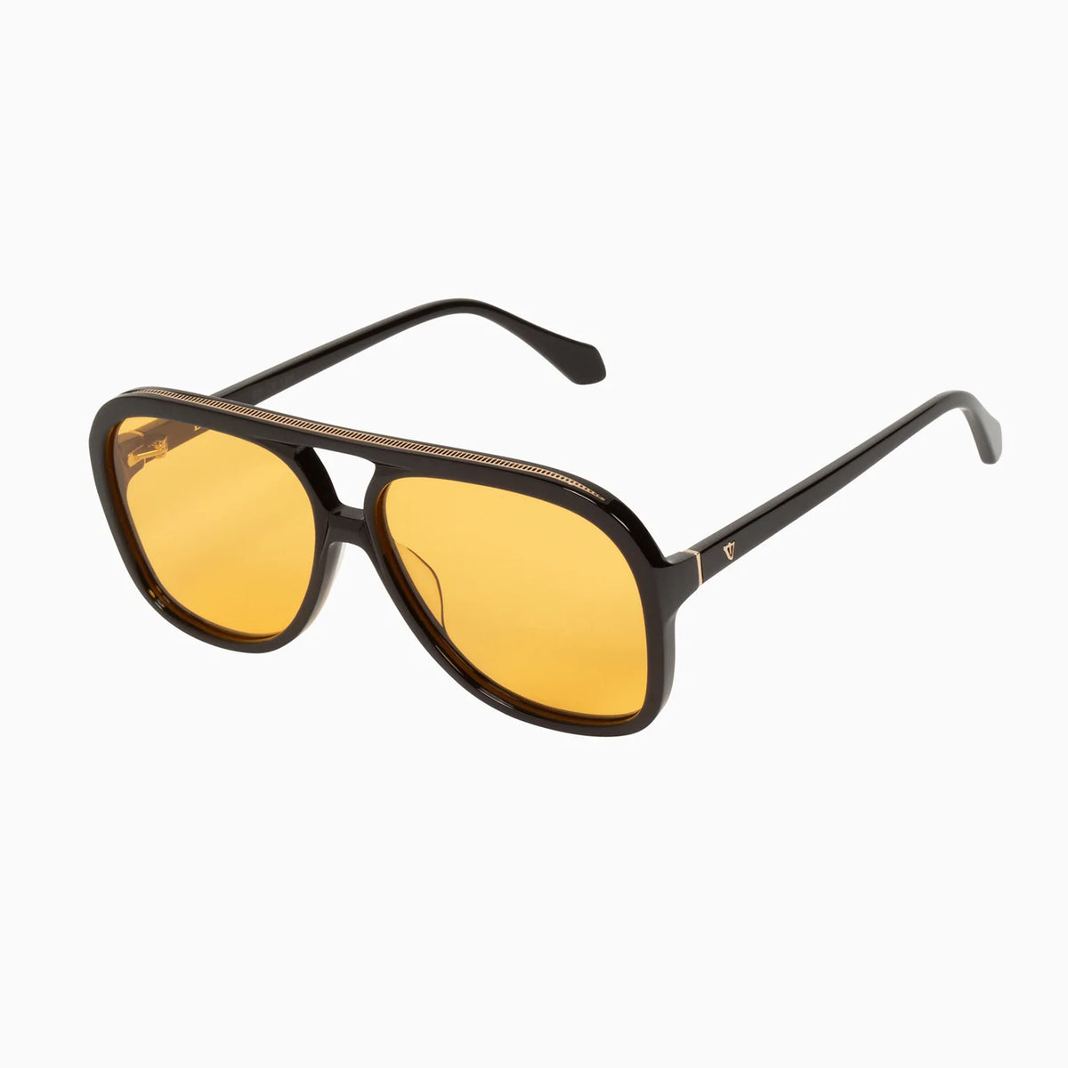 BANG - Gloss Black w. Gold Metal Trim / Orange Lens