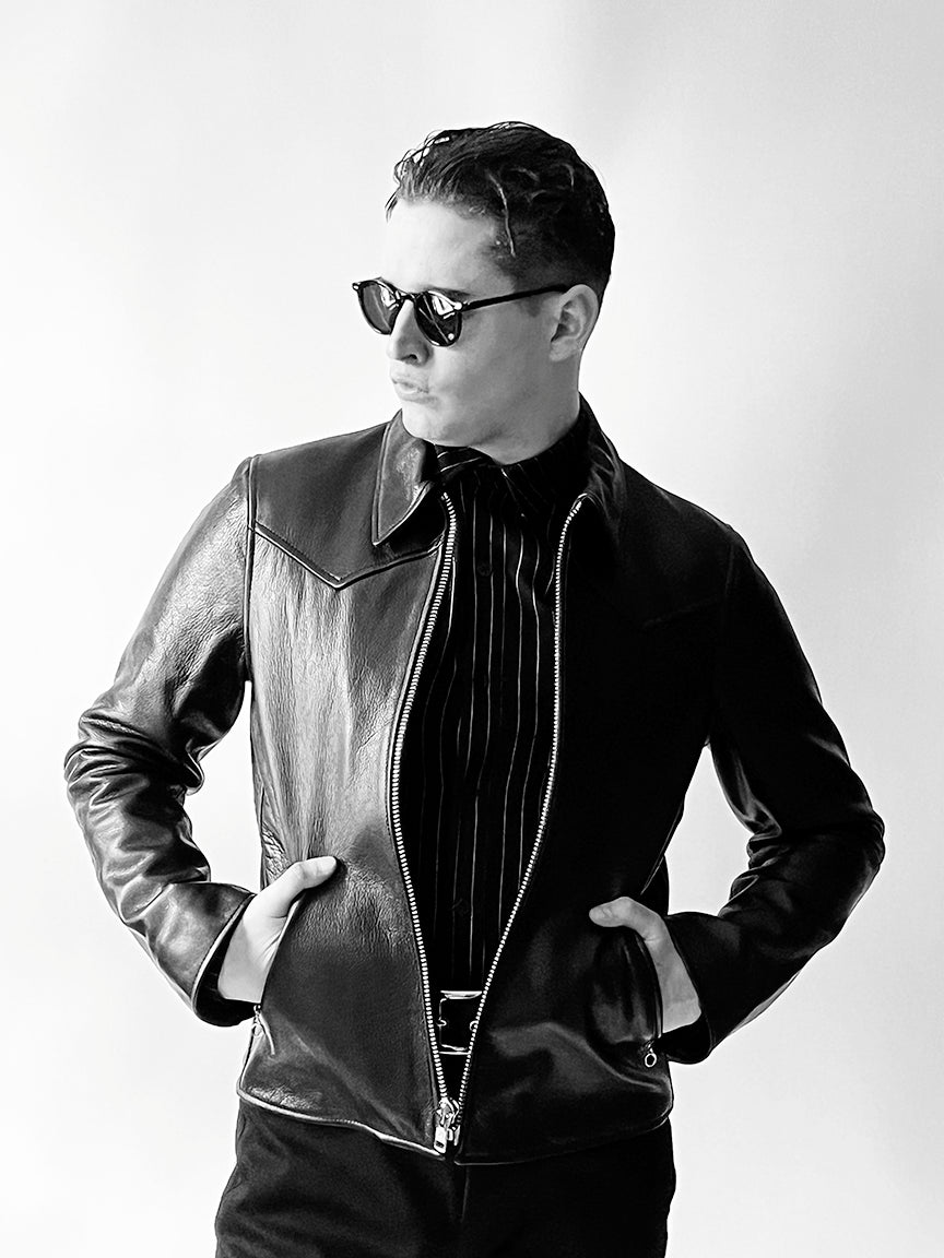 BILLIE Black LEATHER JACKET (w/BLACK LINING) S BILLIE Black LEATHER JACKET (w/BLACK LINING) S