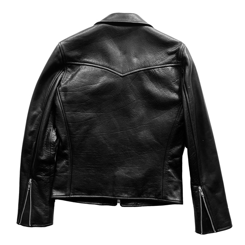 BILLIE BLACK LEATHER JACKET (w/BLACK LINING)