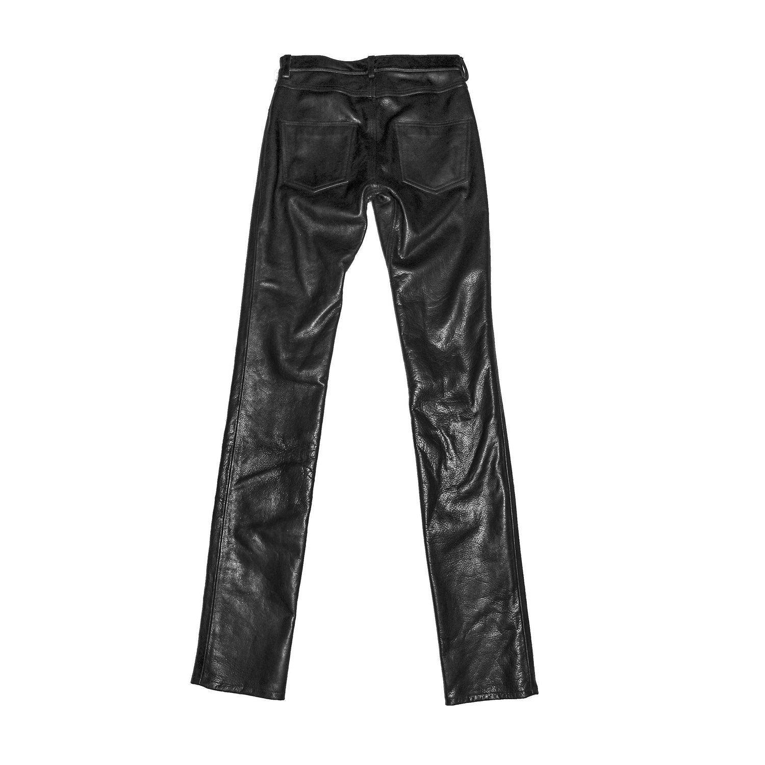 Moschino Faux Leather & Denim Pants - ShopStyle