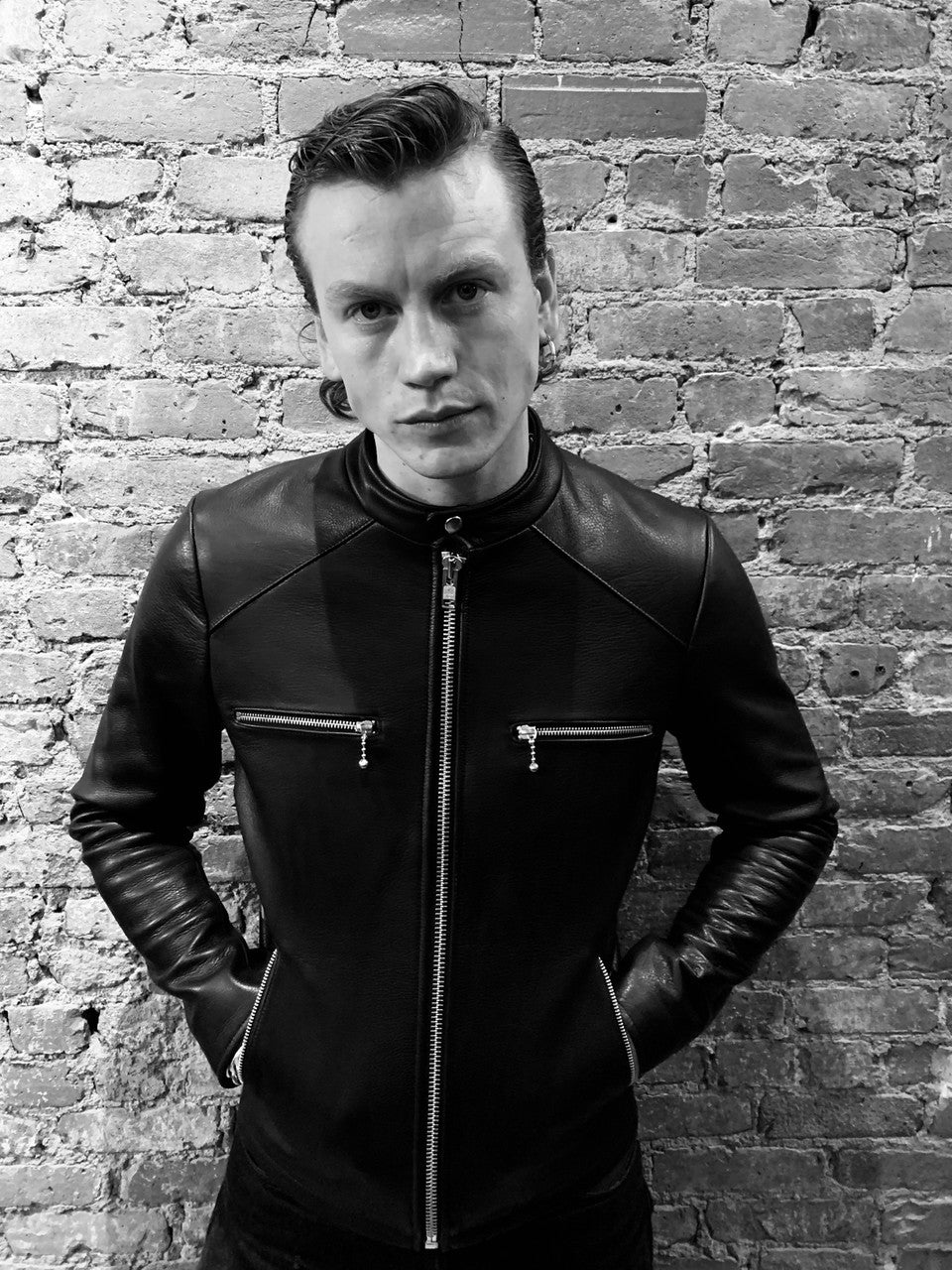 AMSTERDAM CAFE RACER BLACK LEATHER JACKET