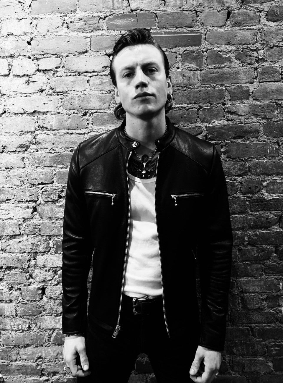 AMSTERDAM CAFE RACER BLACK LEATHER JACKET