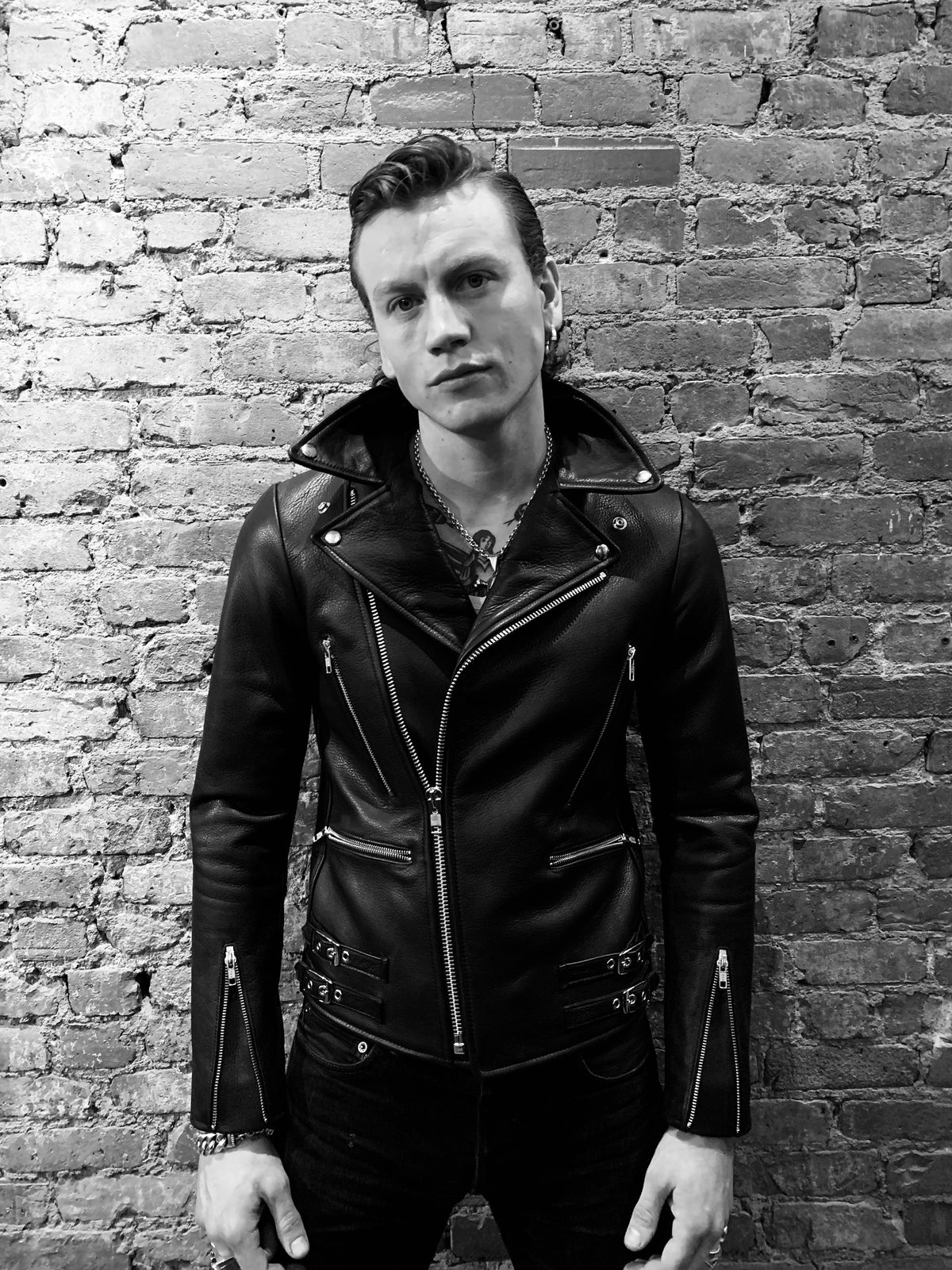 ESSEX BLACK LEATHER JACKET