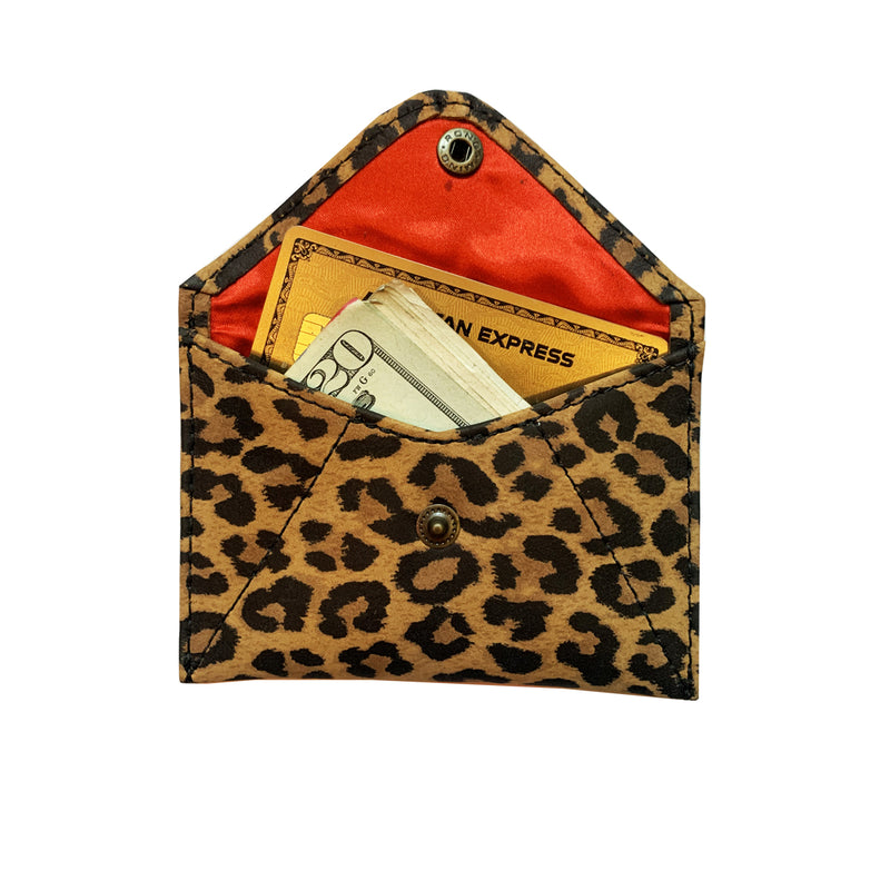 LEATHER MINI–WALLET - LEOPARD