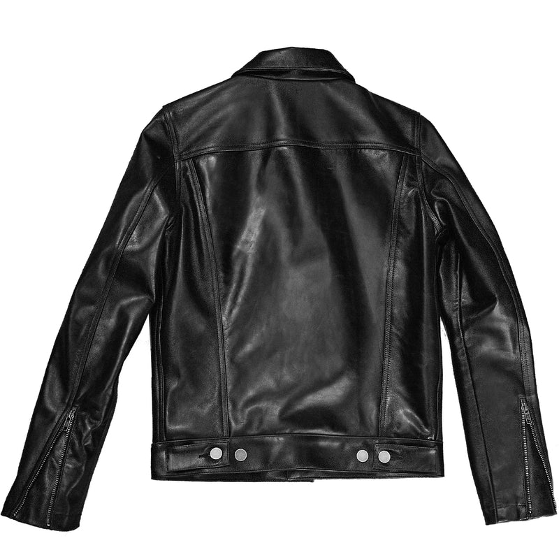 SIXTY EIGHT LEATHER TRUCKER JACKET