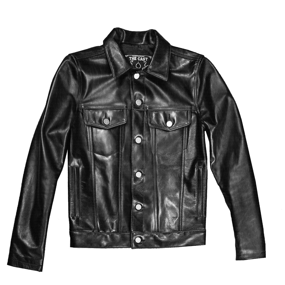 SIXTY EIGHT LEATHER TRUCKER JACKET