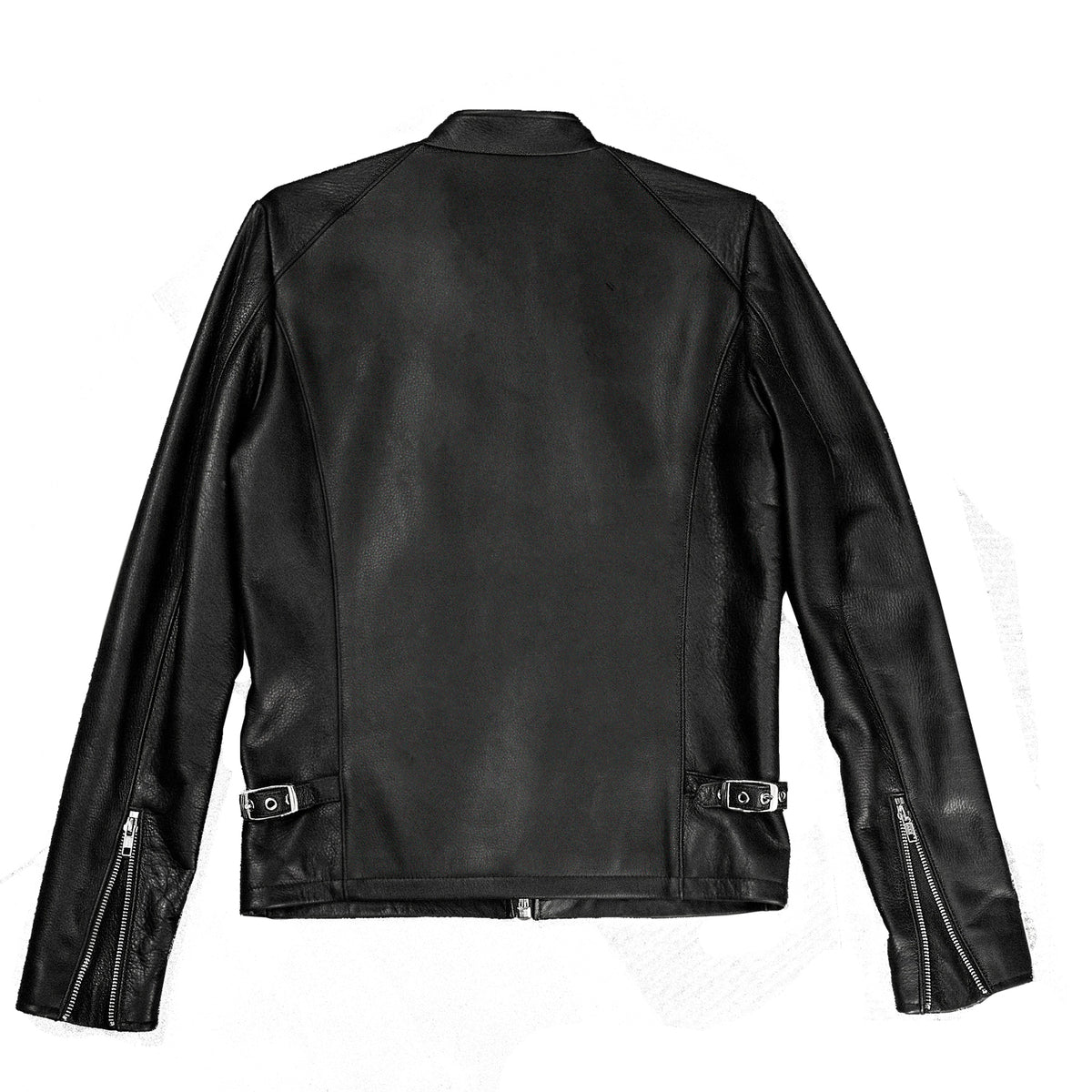 AMSTERDAM CAFE RACER BLACK LEATHER JACKET