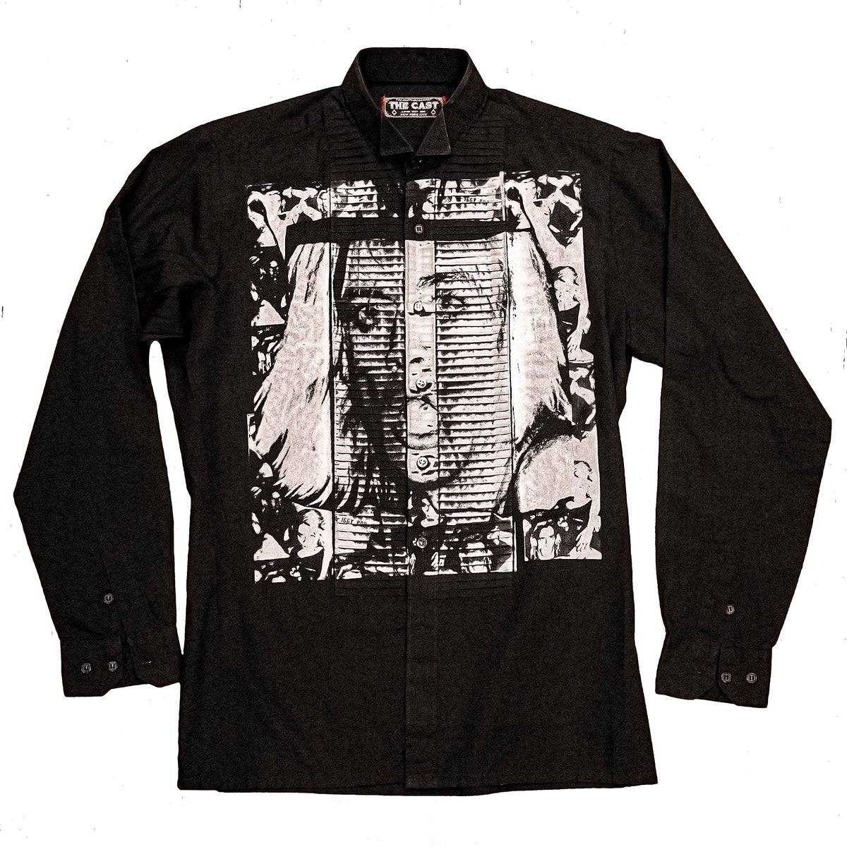 Iggy Wing-Tip Tuxedo Shirt w/ Horizontal Pleats